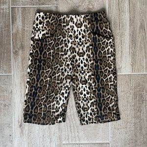 Leopard print biker shorts